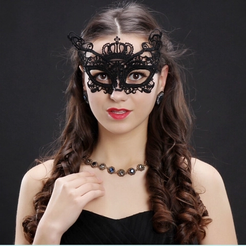 Elegante Maschera Da Mascherata In Pizzo Decorazione Con Piume Maschera Per Occhi Misteriosa Per Halloween Carnevale Festa Costume