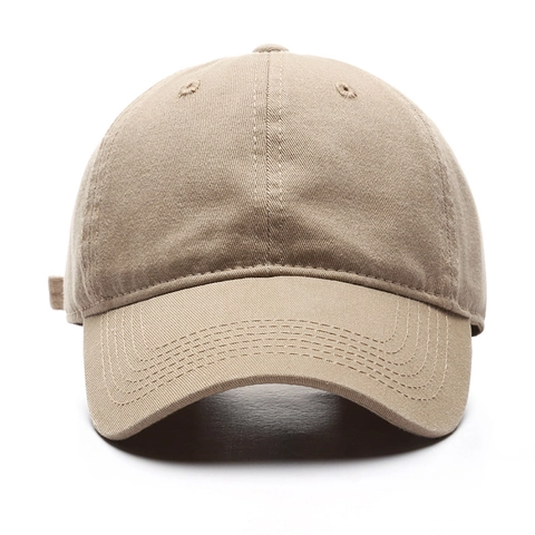 Washed Cotton Baseball Cap Adjustable Solid Color Breathable Sun Protection Curved Brim Dad Hat For Men Women