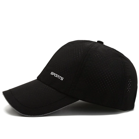 Sneldrogende Mesh Honkbalpet Ademende Zonnehoed Voor Heren Dames Zomer Outdoor Sport Verstelbaar Polyester Letterprint
