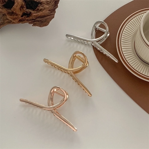 Molletta Per Capelli Grande In Metallo Elegante Fermaglio Per Capelli Minimalista Per Donna Accessori