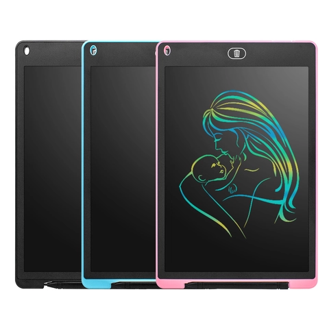 LCD Writing Tablet Electronic Drawing Board Colorful Handwriting One Click Erase Lock Key For Kids Doodling