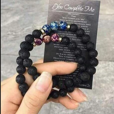 Natural Lava Stone Imperial Jasper Beaded Elastic Bracelet Unisex Energy Stone Wristband Fashion Jewelry Gift