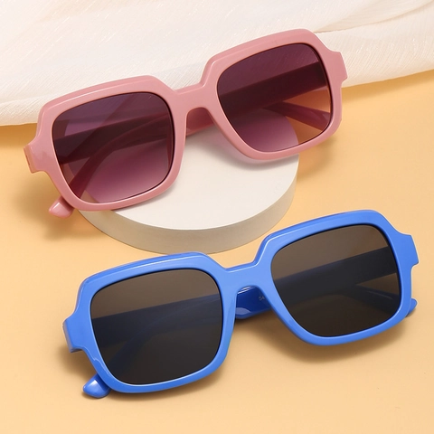 Quadratische Übergroße Sonnenbrille Vintage UV400 Schutz PC Kunststoff Unisex Fahren Outdoor Reise Einfache Mode