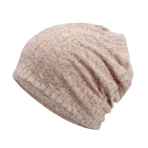 Gorro Slouchy Ligero de Mezcla de Algodón para Mujer Pañuelo de Punto Fino Transpirable para Quimioterapia Ropa Diaria