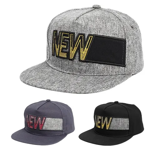 Snapback Hat Cotton NEW Letter Embroidery Flat Brim Adjustable Hip Hop Streetwear Baseball Cap For Men Women