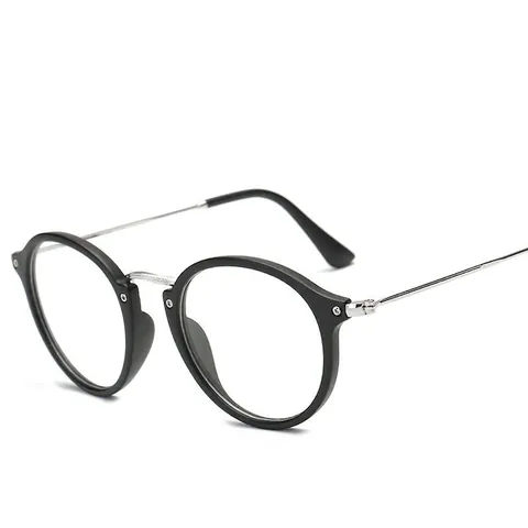 Gafas Ópticas Redondas Vintage Con Varillas De Metal Retro Lentes Transparentes Para Mujeres