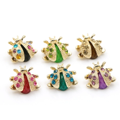 Spille Carine Coccinella Farfalla Lega Strass Gemma Artificiale Moda Vintage Corsage Accessori Per Abbigliamento Da Donna