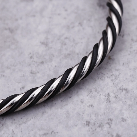 Stainless Steel Cuff Bracelet Viking Wolf Lion Skull Head Twisted Cable Punk Gothic Retro Jewelry For Men Adjustable
