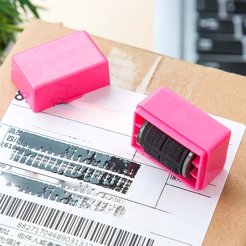 Timbro A Rullo Per Protezione Identità Portatile Protezione Privacy Per Indirizzi Di Pacchi Plastica Ufficio