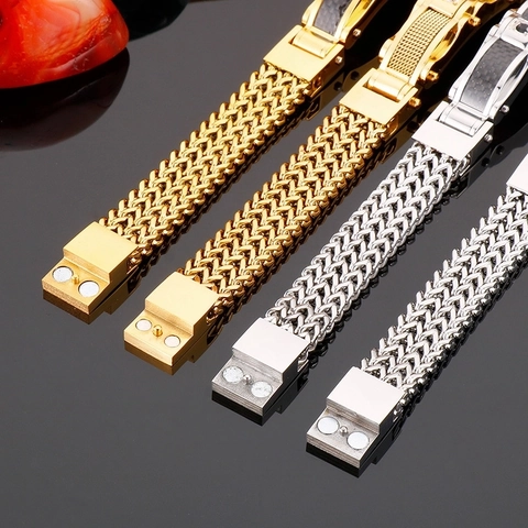 Bracciale Da Uomo In Acciaio Inossidabile Intarsio In Carbonio Zircone Stile Industrial Punk Catena Gioielli Regalo