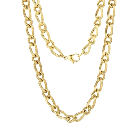 Collana Da Uomo Hip Hop In Acciaio Inossidabile Catena Grossa Texture Verticale Motivo Serpente Gioielli Moda