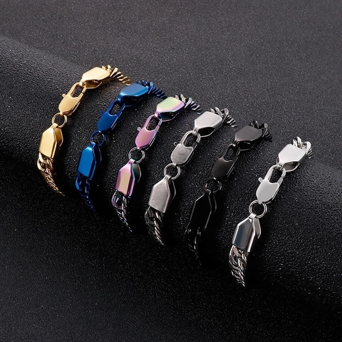 Collana E Bracciale Da Uomo A Maglia Cubana Acciaio Inossidabile Hip Hop Curb NK Catena Gioielli