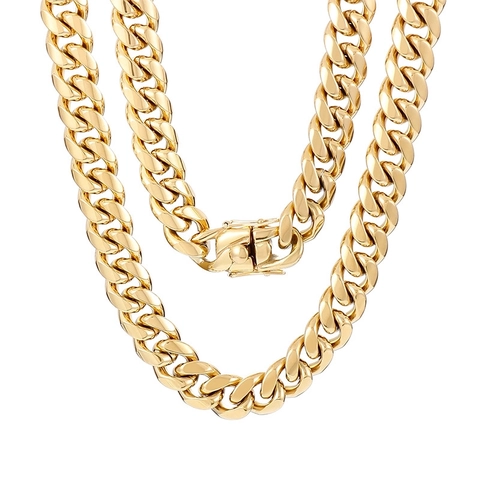 Men Hip Hop Cuban Link Necklace Stainless Steel Rhinestone Anchor Cross Ship Wheel Pendant Religious Nautical Style Jewelry