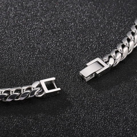 Collar Y Pulsera De Cadena De Eslabones Cubanos De Acero Inoxidable 316L Pulido Joyería De Moda Hip Hop Para Hombres Mujeres