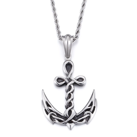 Pendente Ancora In Acciaio Inossidabile Vintage Punk Nautico Stile Croce Celtica Per Uomo