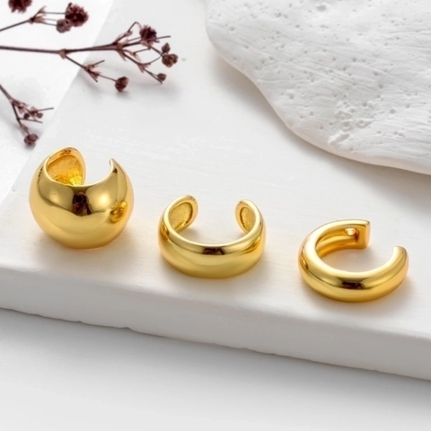 Μινιμαλιστικό Χάλκινο Σκουλαρίκι Ear Cuff Χωρίς Τρύπημα Επιχρυσωμένο Σχέδιο U Μόδα Κοσμήματα Για Γυναίκες