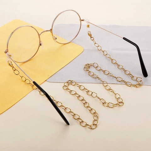 Stainless Steel Glasses Chain Round Link Anti-Slip Eyewear Strap Lanyard For Women Men Fashion Decorative