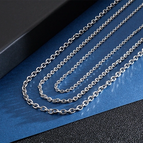 Minimalist Stainless Steel O-Chain Necklace Unisex Fashion Hip Hop Jewelry Geometric Link Chain