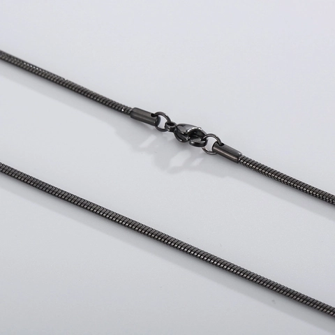 Minimalist Round Snake Chain Necklace Stainless Steel Sleek Fashion Jewelry For Women Men