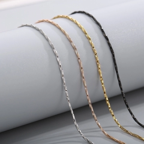 Stainless Steel Snake Bone Chain Necklace Simple Minimalist Thin Link Chain For Men Women Lobster Clasp Fashion Jewelry