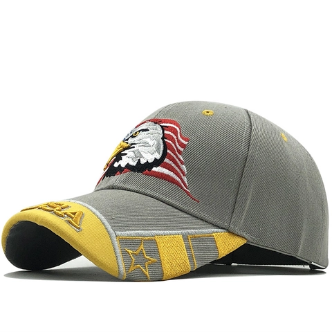 Casquette De Baseball Coton Broderie Aigle Drapeau USA Patriotique Sport Chapeau Soleil Hommes Femmes