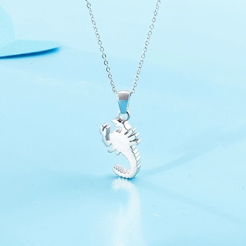 Scorpion Pendant Necklace Stud Earrings Stainless Steel Jewelry Personality Punk Animal Novelty Accessory Women