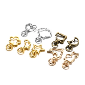 DIY Metal Keychain Accessories Various Animal Heart Star Shape Swivel Lobster Clasp Hook Jewelry Making Findings Keyring