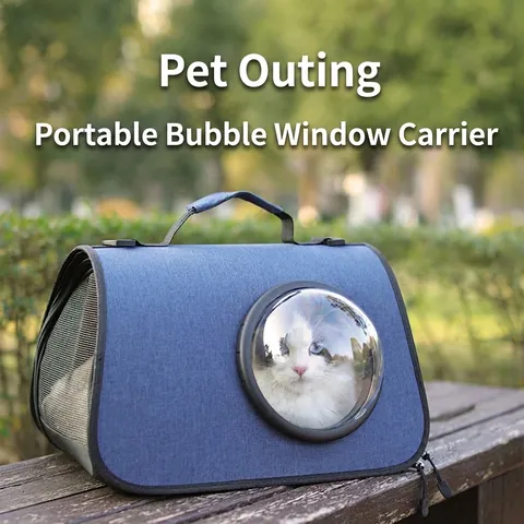 Portable Pet Carrier Bag Space Capsule Bubble Window Breathable Mesh Foldable Travel Handbag For Cats Small Dogs Oxford Cloth