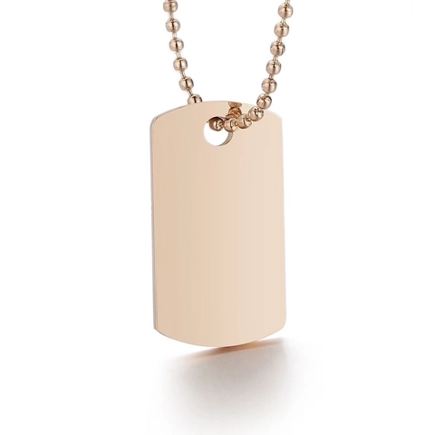 Collana Con Pendente Piastrina Militare Minimalista Acciaio Inossidabile Lucidato Gioielli Vuoti Per Uomini Donne Catena Sfere