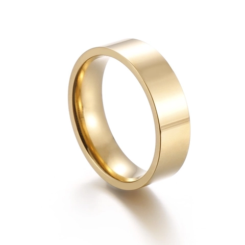 Anillo Banda Clásico Acero Titane 316L Pulido Cepillado Ajuste Cómodo Joyas Boda Compromiso Para Parejas Estilo Unisex