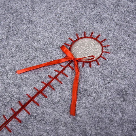 Gonna Per Albero Di Natale Con Motivo Gnomo E Cuore Lino Pelliccia Sintetica Rosso Grigio Decorazione Casa Festa