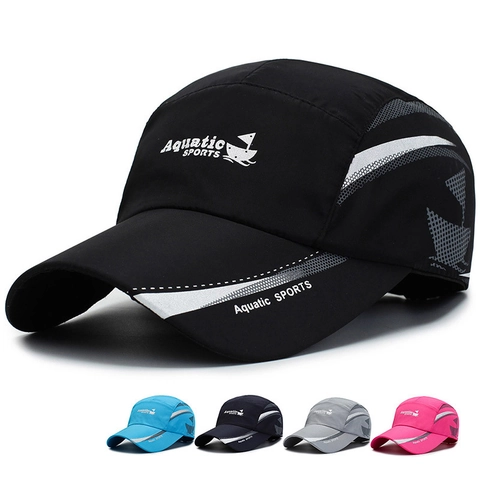 Gorra De Béisbol Secado Rápido Deportes Al Aire Libre Transpirable Sombrero Sol Ajustable Malla Reflectante Correr Pesca