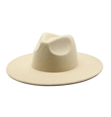 Sombrero Fedora De Ala Ancha De Fieltro De Lana Vintage Color Sólido Gorra De Jazz Para Hombres Y Mujeres Accesorio Clásico