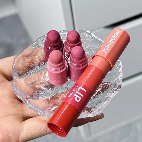HERORANGE Multi Color Mini Lip Crayon Set Matte Velvet Gradient Color Stick Portable Lipstick Long Lasting Non Fading Lip Makeup For Women