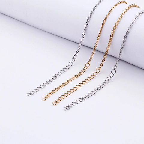 Collana A Maglie Minimalista In Acciaio Inossidabile Da Donna Elegante Catena A Croce Con Moschettone Ed Estensione Accessori