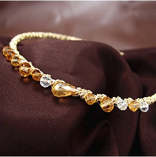 Handmade Crystal Beaded Headband And Hair Clip Alloy Retro Sparkly Hair Accessories For Women Wedding Party Gifts