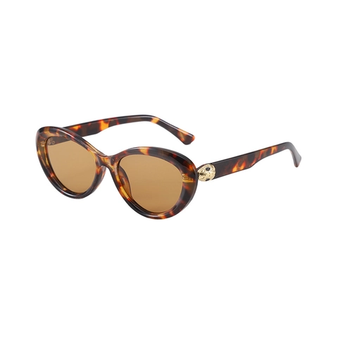 Gafas de Sol de Ojo de Gato de Moda para Mujer Decoración de Cabeza de Serpiente de Metal Protección UV400 Anti-Luz Azul