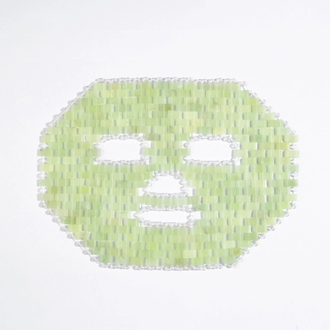 Natural Jade Stone Face Eye Mask Handmade Cooling Beaded Skin Care Relaxation Stress Relief Beauty Tool Anti Aging