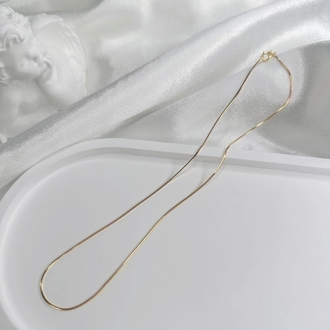 925 Sterling Silver Necklace Chain Minimalist DIY Snake Rolo Chopin Link Gold Plated Jewelry For Women