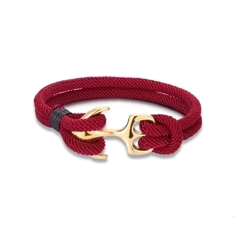 Bracciale Ancora Nautica Acciaio Inossidabile Fibbia Oro Paracord Intrecciato Corda Milano Gioielli Per Uomo Donna
