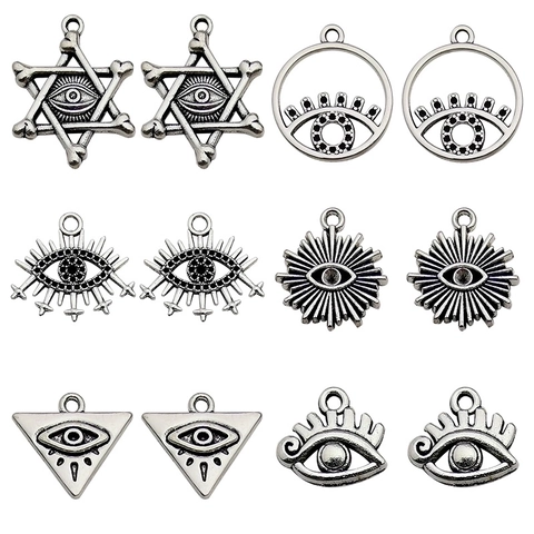 Eye Of Horus Charms All Seeing Eye Anhänger Zinklegierung DIY Schmuckherstellung Zubehör Antiksilber Stil