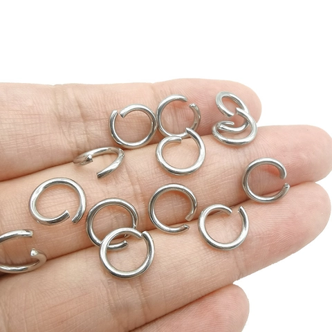 Stainless Steel Open Jump Rings Silver Circular Loops For DIY Jewelry Making Necklace Bracelet Handcraft Supplies Metallic