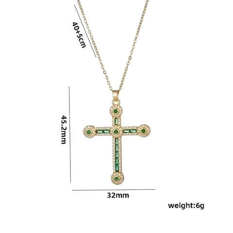 Hip Hop Kruis Hanger Halsketting Voor Vrouwen Roestvrij Staal Volledige Strass Ingelegde O-Ketting Vintage Goud Sieraden Cadeau