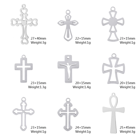 Ciondolo Croce In Acciaio Inossidabile Cavo Ankh Chiave Della Vita Accessori Gioielli DIY Placcato Oro Ciondolo Religioso Per Collana