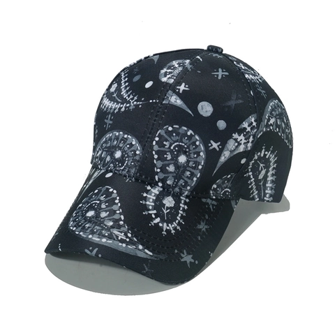 Paisley Print Baseball Cap Polyester Adjustable Sun Protection Street Hip Hop Hat