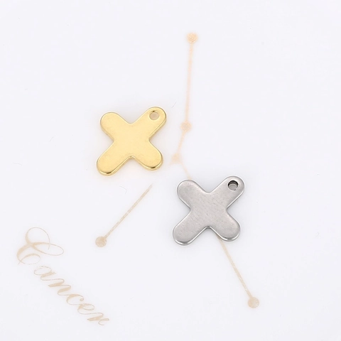 Stainless Steel Cross Charm Pendants For DIY Jewelry Making Necklace Bracelet Earring Accessories Minimalist Religious