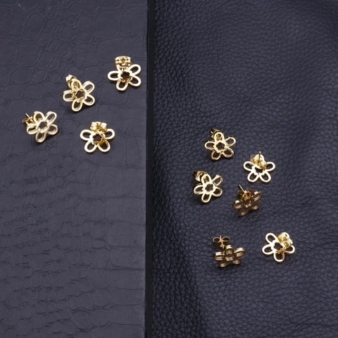 Orecchini A Lobo A Fiore Cavo In Acciaio Inossidabile Gioielli Floreali Minimalisti Accessori Quotidiani Per Donna