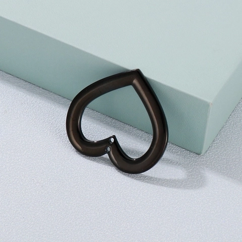 Ciondolo A Forma Di Cuore In Acciaio Inossidabile Connettore Doppio Foro Accessorio Per Creazione Gioielli DIY Stile Minimalista