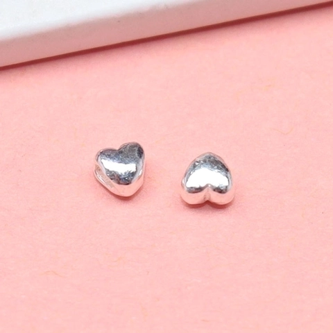 925 Sterling Silber Herzform Zwischenperlen DIY Schmuckherstellung Lose Perlen Für Armband Halskette Poliert Zubehör