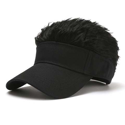 Berretto da Baseball da Uomo con Parrucca Cappello da Sole Creativo con Capelli Sintetici Streetwear Outdoor Berretto di Cotone Casual per Festa Regalo